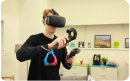 Регулировка расстояния между окулярами шлема виртуальной реальности